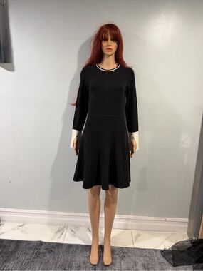 bow neck long sleeve shift dress vince camuto Vince Camuto | Dresses | Vince Camuto Womens Bow Neck Shift Dress With Mesh  Dot Sleeves Nwt Size 6